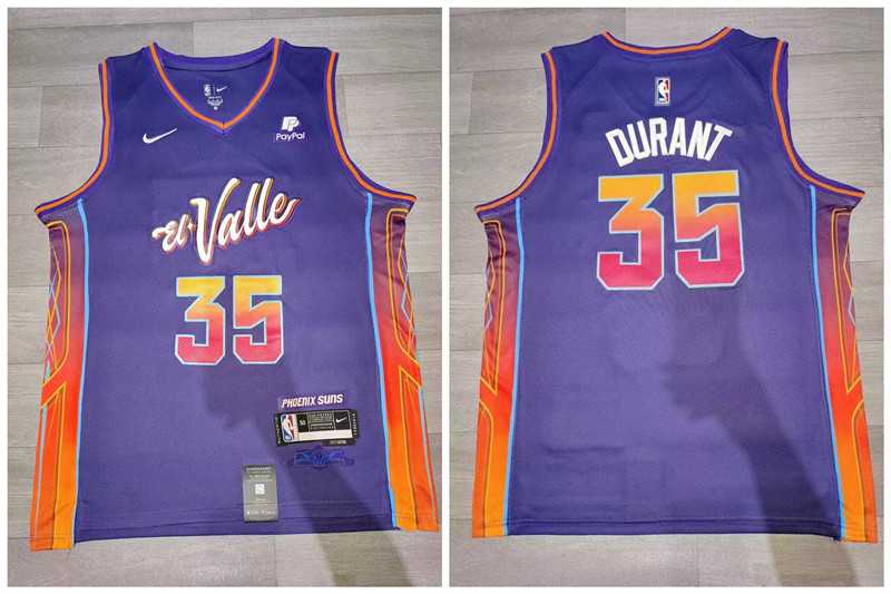 Suns 35 Kevin Durant Purple Nike 2023-24 City Edition Swingman Jersey,We sell and wholesale Suns 35 Kevin Durant Purple Nike 2023-24 City Edition Swingman Jersey on line form chian!